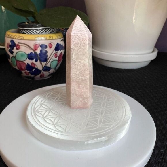 Pink Opal Crystal Tower Meditation Healing Stone (#5)‎ - Picture 3 of 12